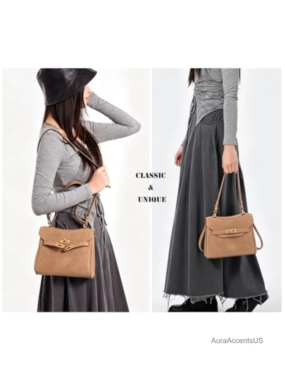 Woven Suede Crossbody Bag Top Handle Satchel Purse for Women Small